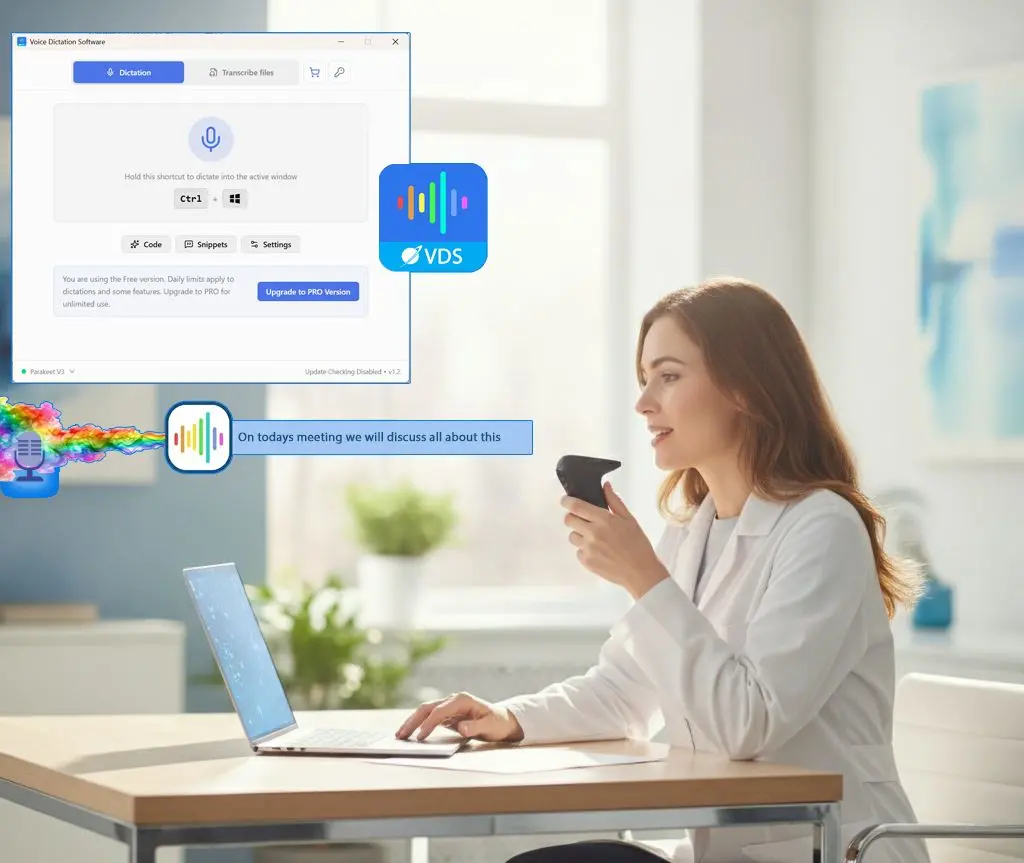 SayOnce - Voice Dictation Software Képernyőkép.