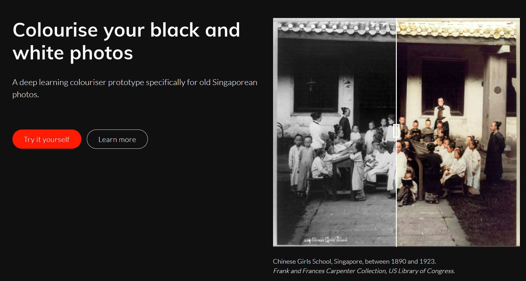 Színezd ki a fekete-fehér fényképeket a colourise.sg-ben..