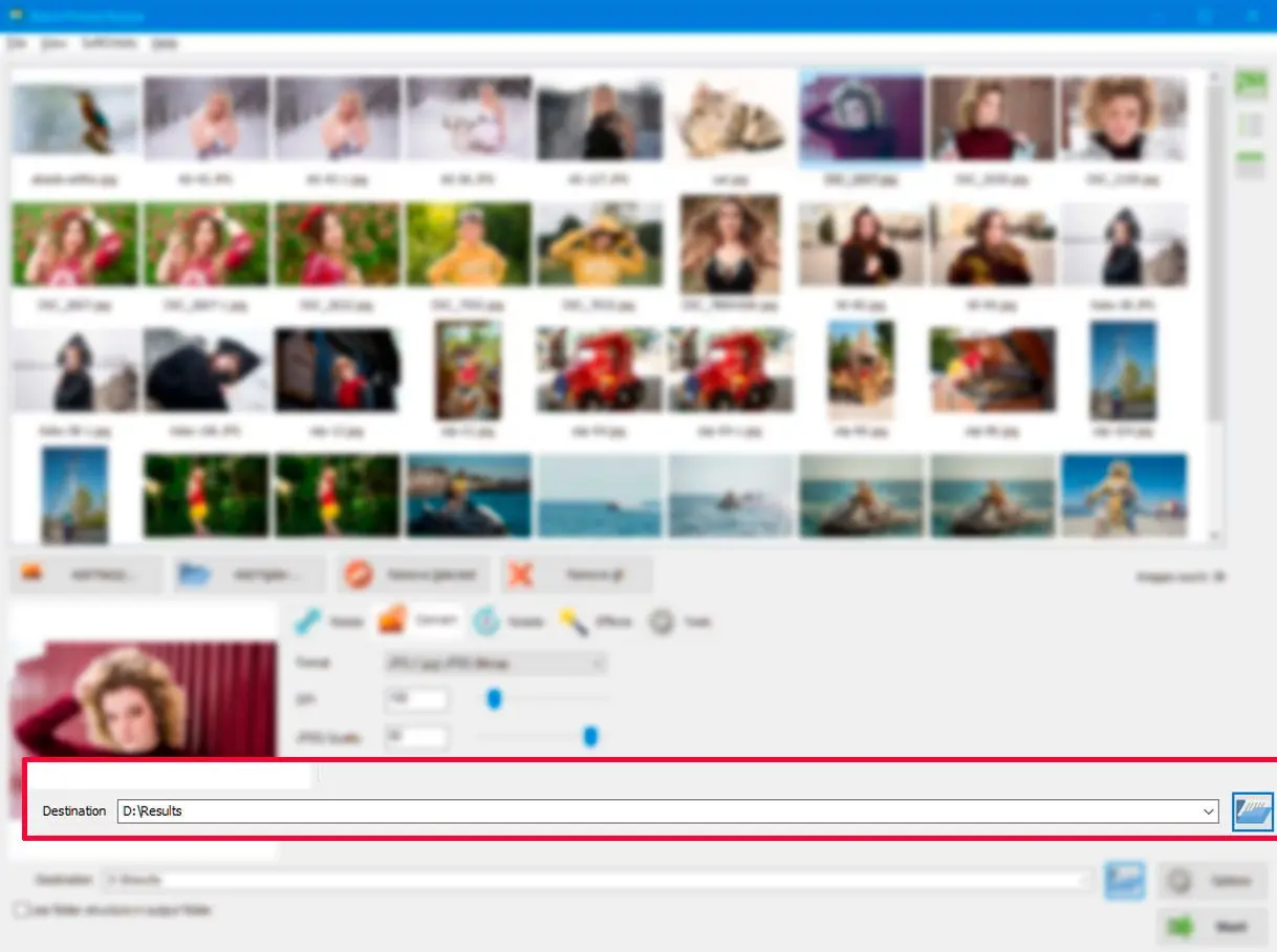 Select destination folder..