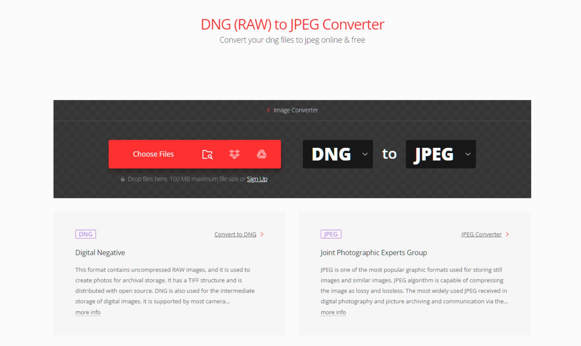 INGYENES DNG to JPEG Converter alkalmazás..