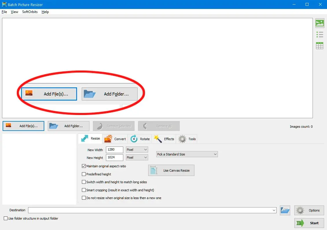  Adding GIF files to Batch Picture Resizer..