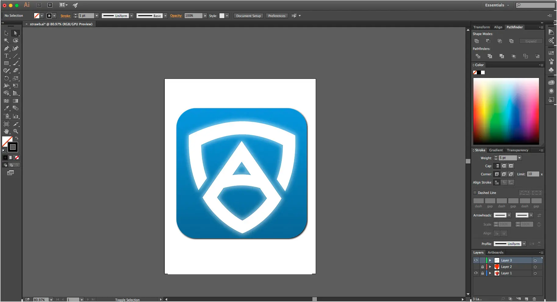 Adobe Illustrator: ikon létrehozása..