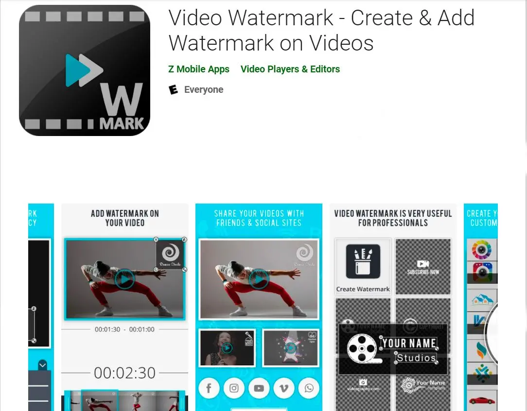 Video Watermark - Vízjel létrehozása és hozzáadása videókhoz..