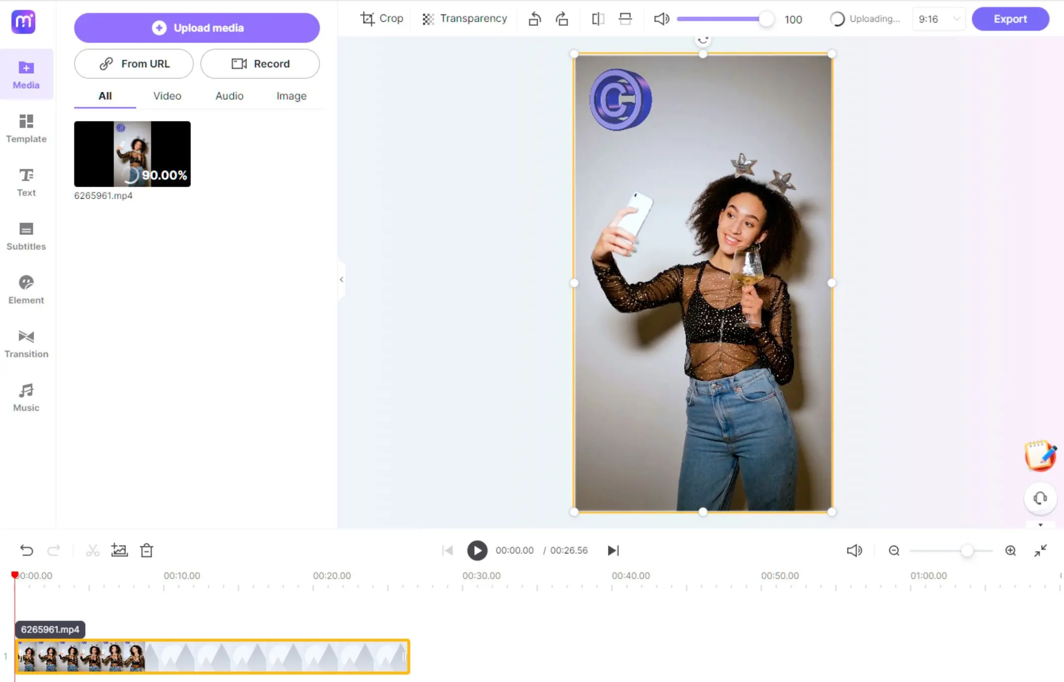 Válassza ki azt a videót, amelyből el szeretné távolítani a vízjelet online..