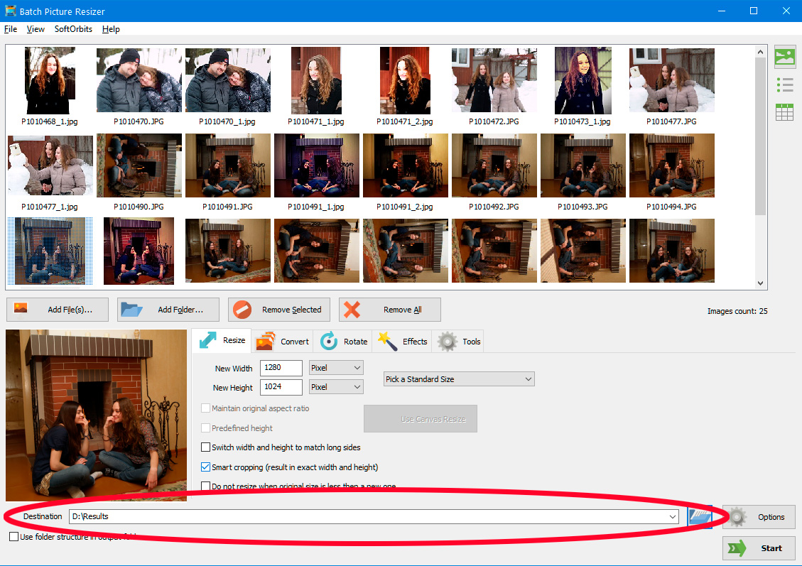 Select destination folder.