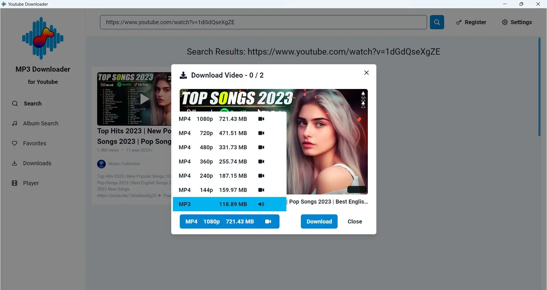 MP3 Downloader for Youtube Képernyőkép.