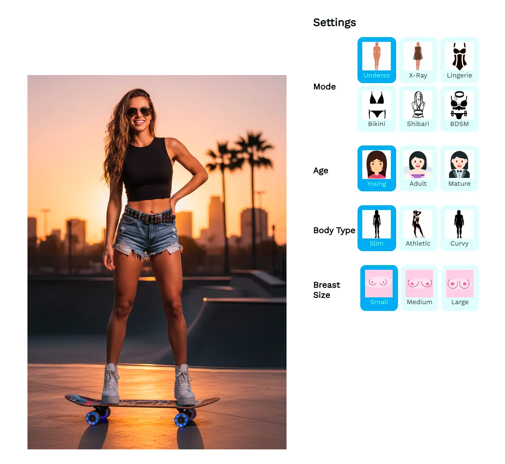 Az eredmény megjelenésének konfigurálása.