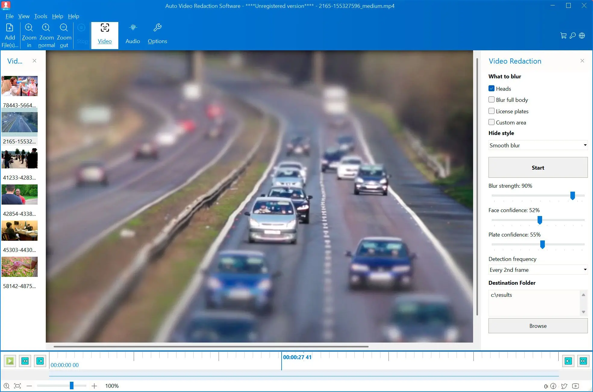 Auto Video Redaction Software Képernyőkép.