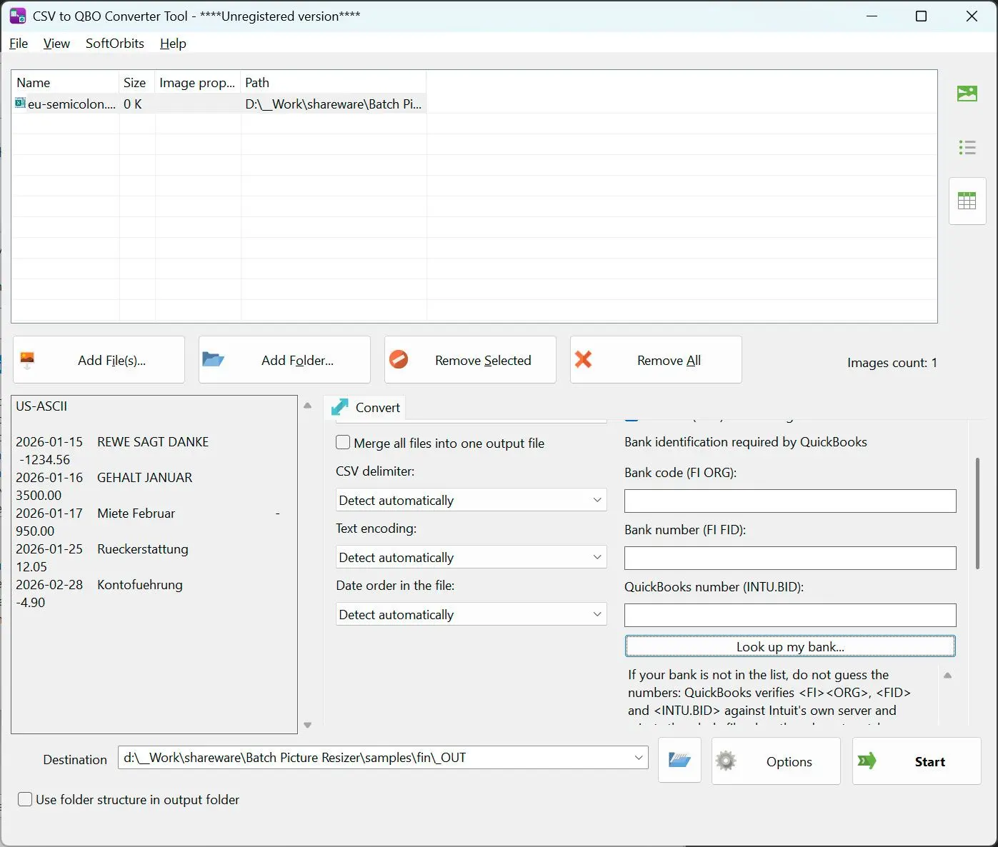 CSV to PDF Converter Képernyőkép.