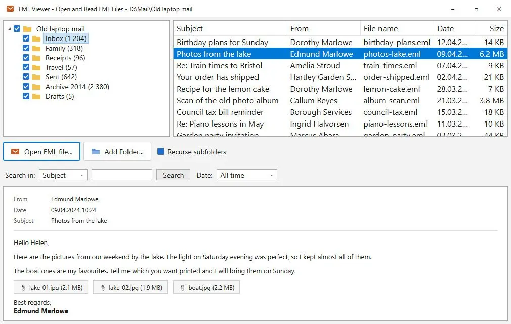 EML Viewer - Open and Read EML Files Képernyőkép.