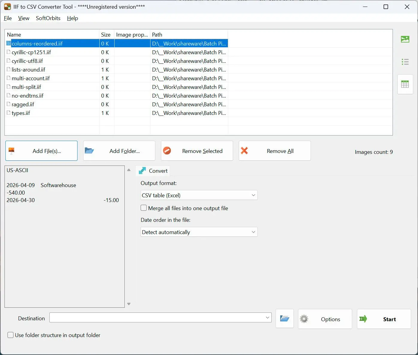 QIF to QBO Converter Képernyőkép.