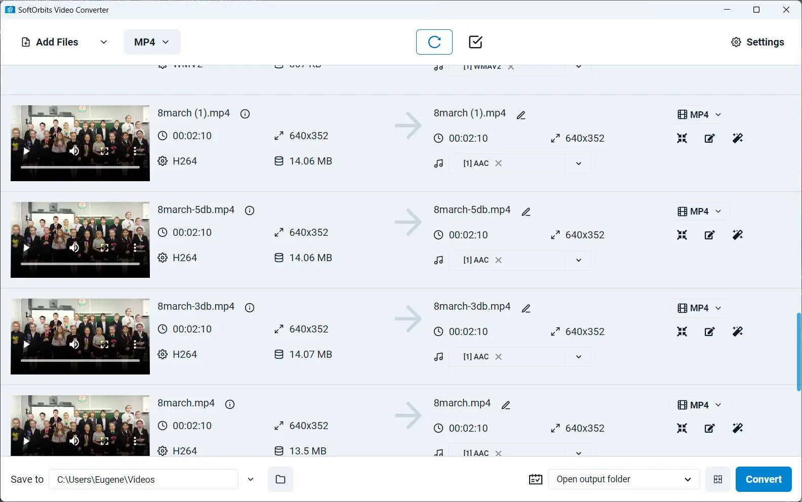 SoftOrbits Video Converter: Képernyőkép.
