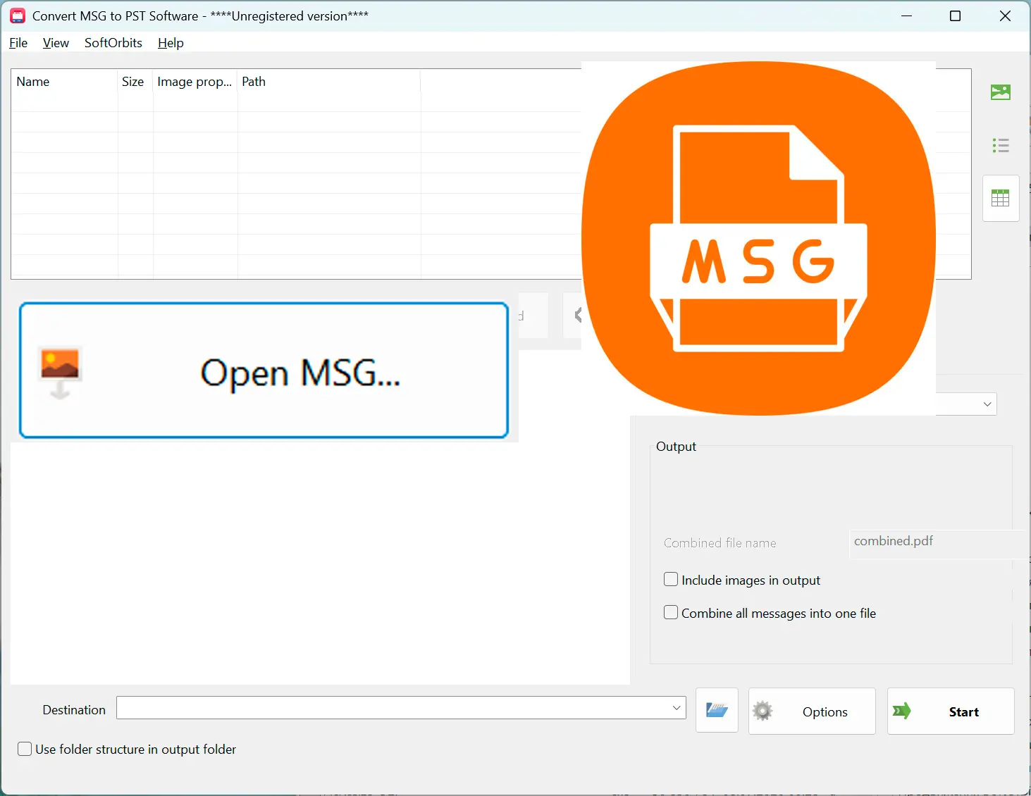 MSG fájlok hozzáadása.