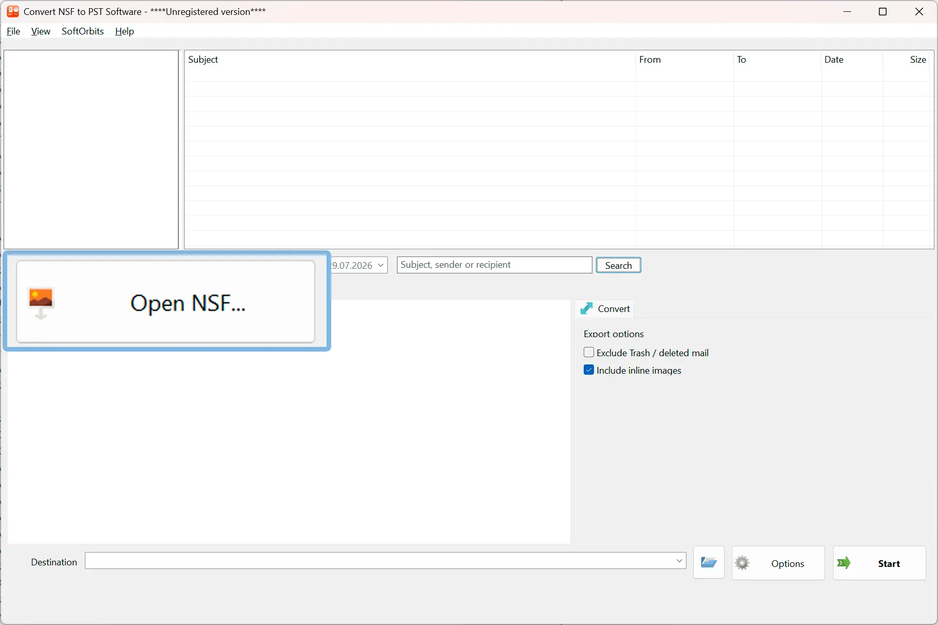 Nyissa meg a Lotus Notes adatbázist.