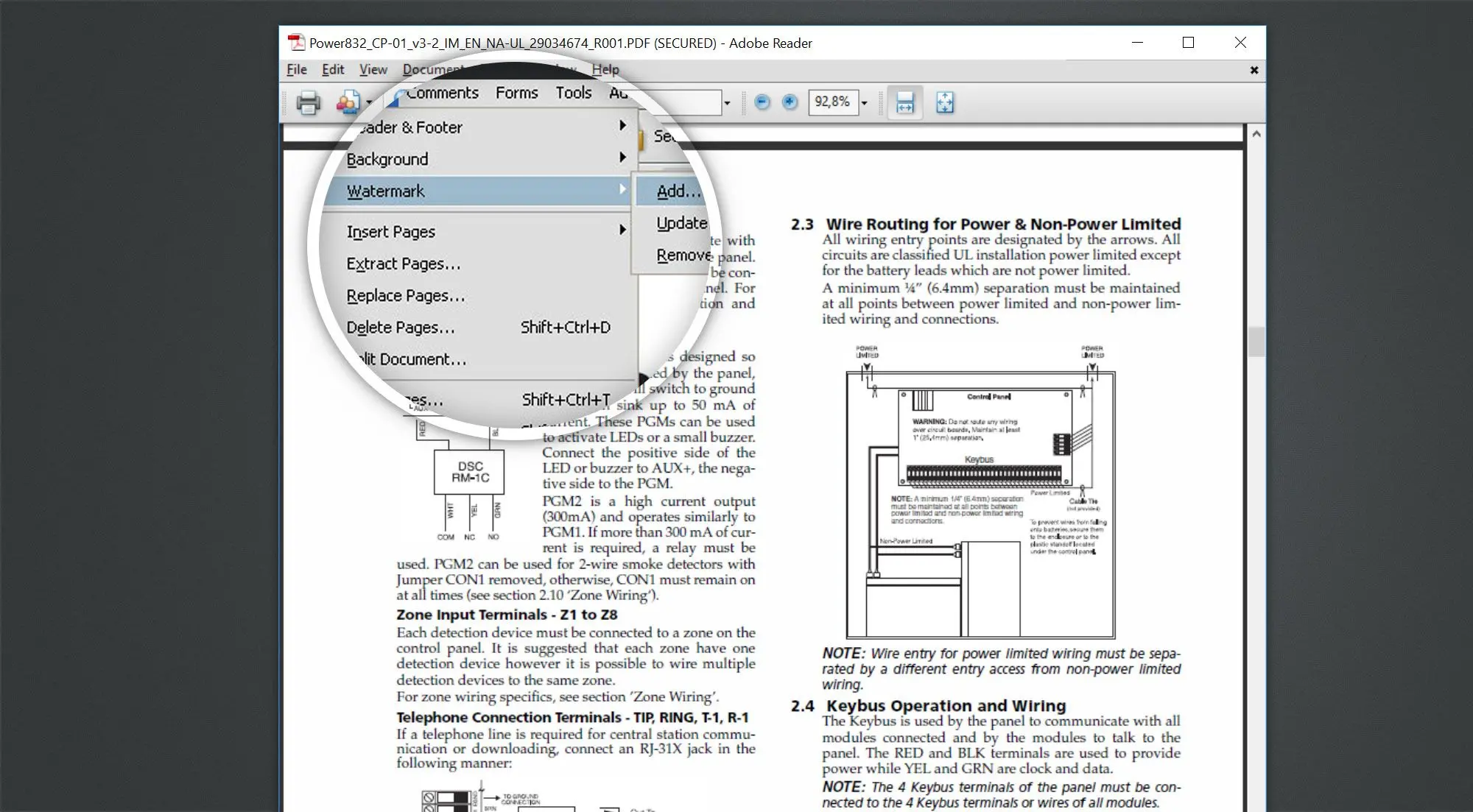 Vízjel eltávolítása PDF-ből az Adobe Acrobat Reader segítségével.