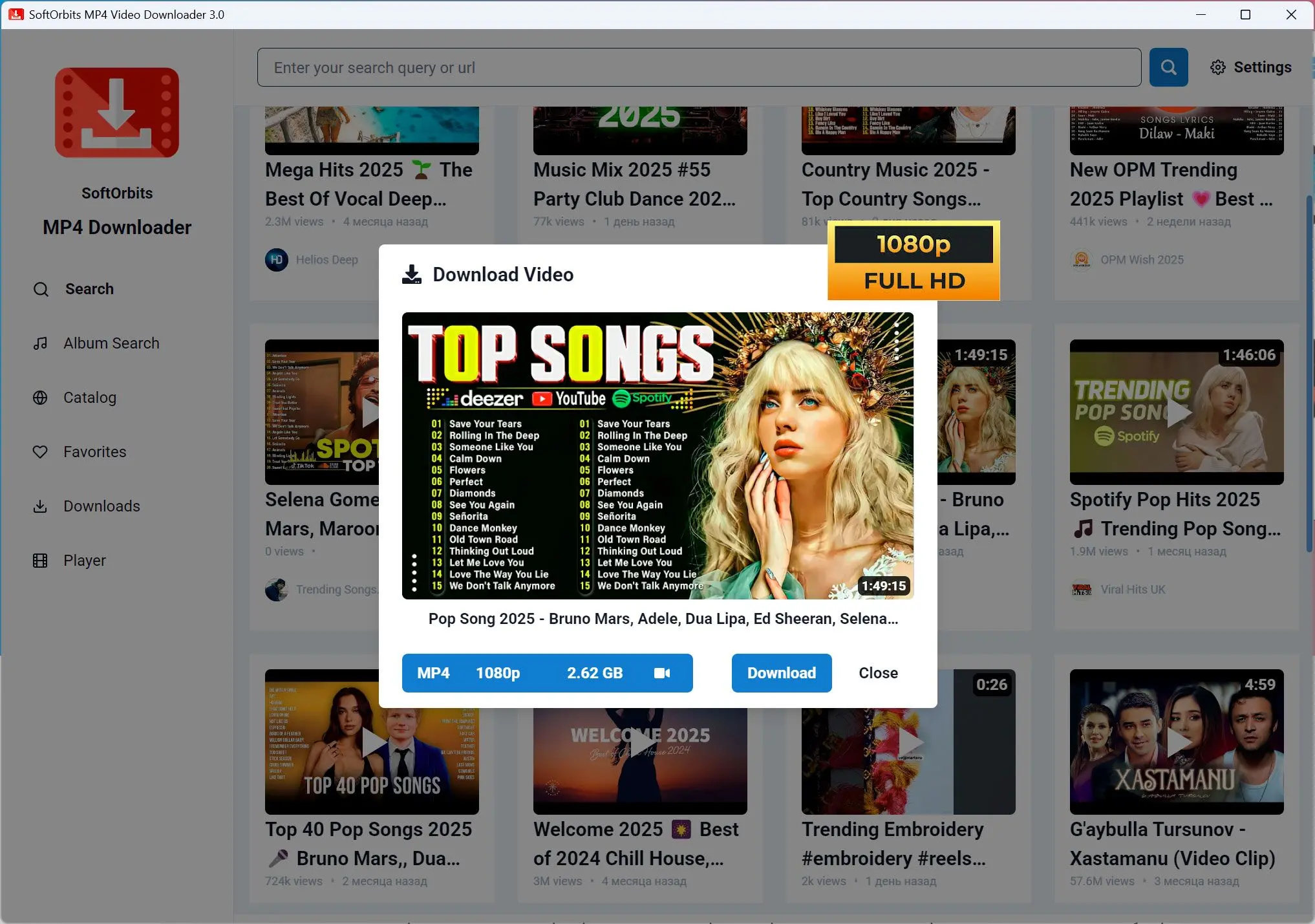 MP4 Downloader for Youtube Képernyőkép.