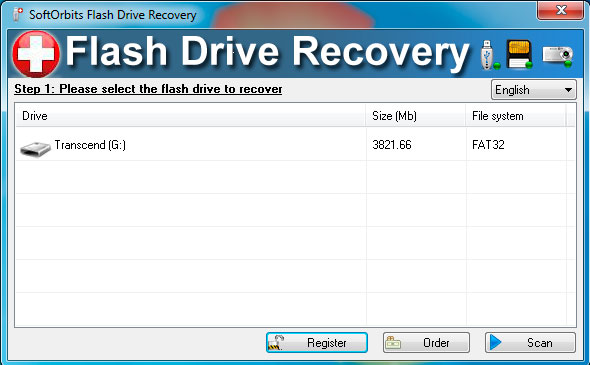 SoftOrbits Flash Drive Recovery Képernyőkép 