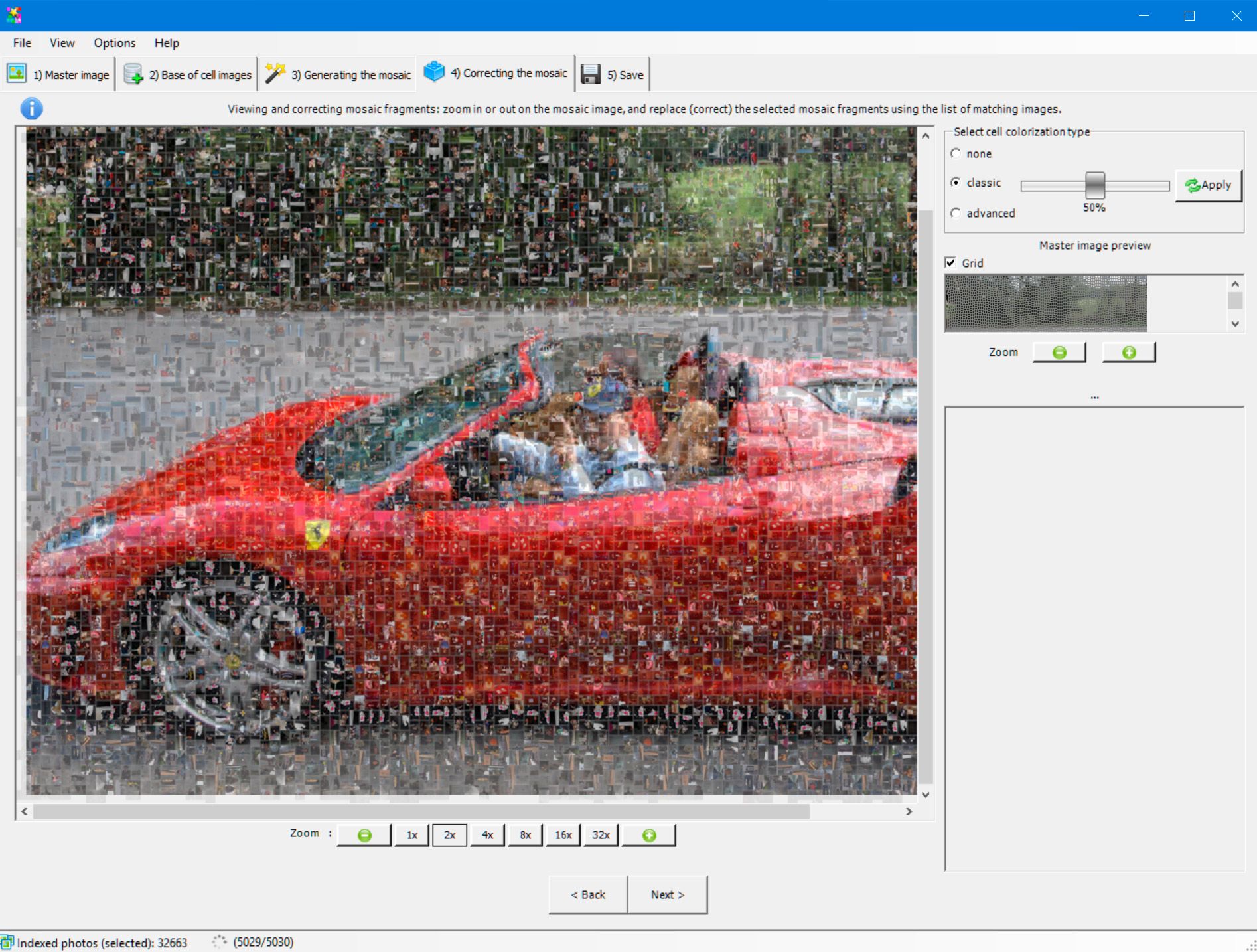 Photo Mosaic Software Képernyőkép.