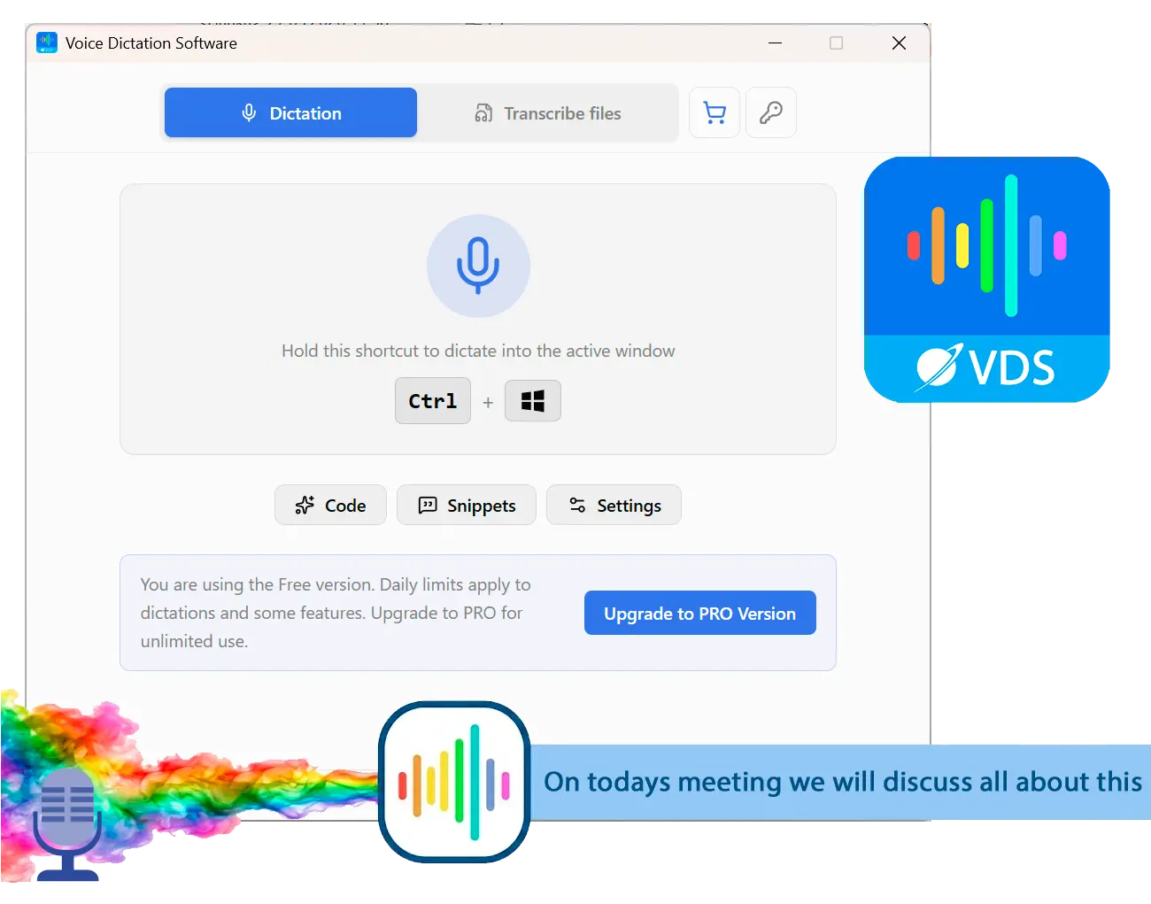 SayOnce - Voice Dictation Software Képernyőkép.